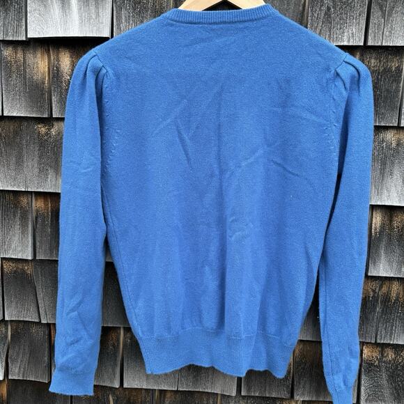 Belford 100% Cashmere Sweater Cardigan Small Blue Hong Kong - Picture 6 of 9